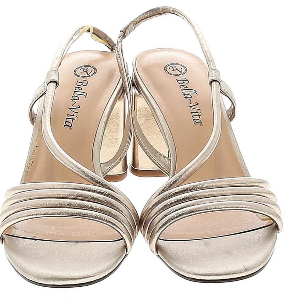 Women's Bella Vita Gold Slingback Heels, Size 8